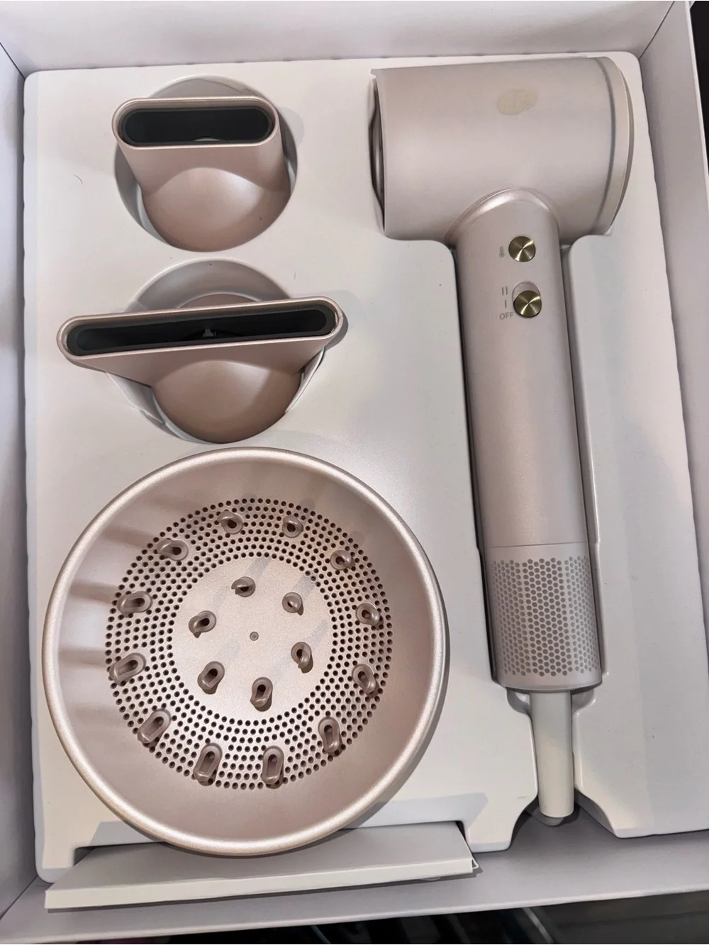 Title: T3 LuxeDry High-Performance Hair Dryer Set – Blush/Rose Gold